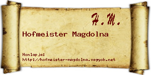 Hofmeister Magdolna névjegykártya